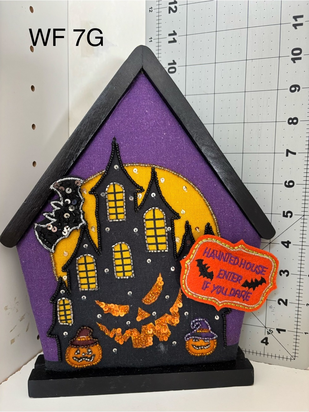 Halloween Haunted House Decorative Accent - Purple & Black